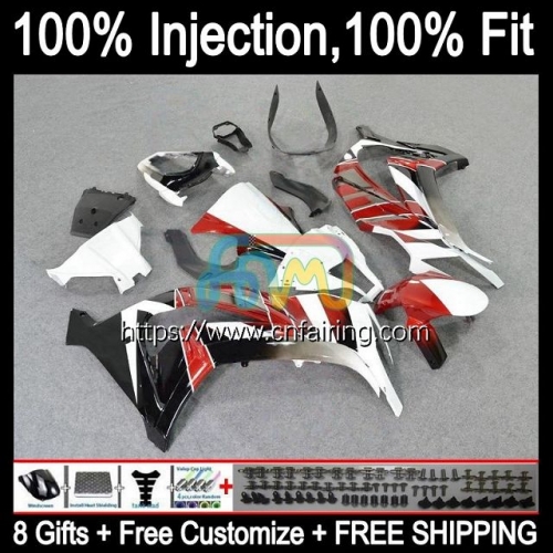 Injection Body For KAWASAKI NINJA ZX 10R 10 R 1000CC White red blk 1000 CC ZX-10R ZX10R 11 12 13 14 15 ZX1000C 2011 2012 2013 2014 2015 Fairing 94HM.2