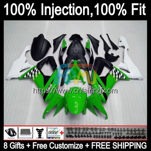 Injection Mold Body For KAWASAKI NINJA ZX1000C ZX 10R 10 R 1000CC 1000 Black green CC 2008 2009 2010 ZX-10R ZX1000 C ZX10R 08 09 10 Fairing 93HM.71