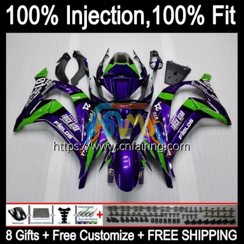 Injection Body For KAWASAKI NINJA ZX 10R 10 R 1000CC 1000 CC ZX-10R ZX10R 11 12 13 14 15 Purple Green ZX1000C 2011 2012 2013 2014 2015 Fairing 94HM.51