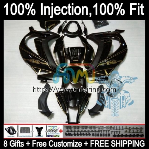 Injection Body For KAWASAKI NINJA Black Golden ZX 10R 10 R 1000CC 1000 CC ZX-10R ZX10R 11 12 13 14 15 ZX1000C 2011 2012 2013 2014 2015 Fairing 94HM.1