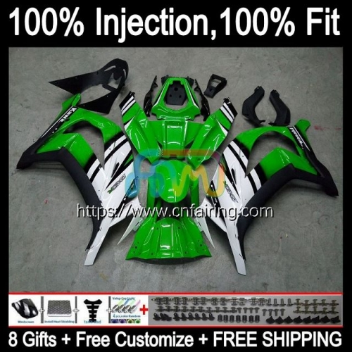 Injection For KAWASAKI NINJA ZX 1000 CC 1000CC 10R 10 R 2016 2017 2018 2019 2020 ZX-10R ZX1000C ZX10R 16 17 18 19 20 OEM Fairing White green 95HM.77