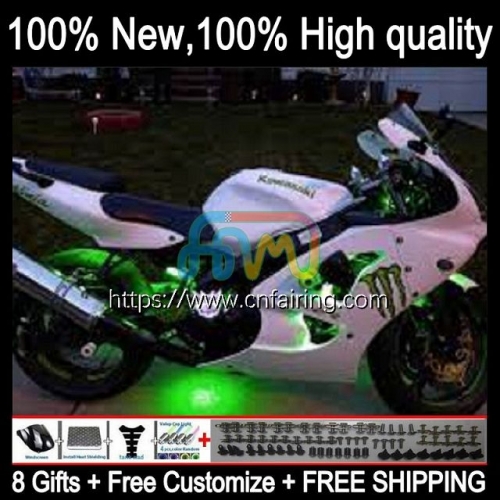 Bodys Kit For KAWASAKI NINJA ZX 636 600CC 600 CC ZX 6R 6 R 1998 1999 Gloss White Bodywork ZX-6R ZX-636 ZX600C ZX636 ZX600 ZX6R 98 99 Fairing 97HM.84