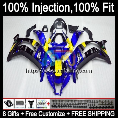 Injection For KAWASAKI NINJA ZX 1000 CC 1000CC 10R 10 R 2016 2017 2018 2019 2020 ZX-10R ZX1000C ZX10R 16 17 18 19 20 OEM Blue yellow Fairing 95HM.71