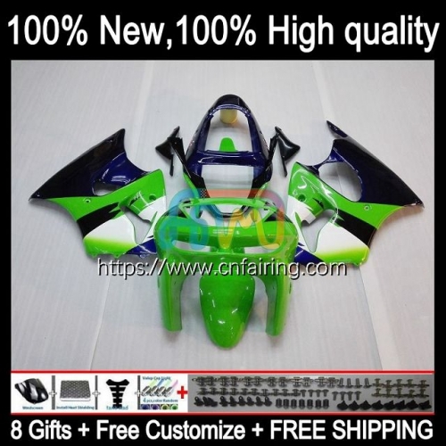 Bodys Kit For KAWASAKI NINJA ZX 636 600CC 600 CC ZX 6R 6 R 1998 1999 Bodywork ZX-6R ZX-636 ZX600C ZX636 ZX600 Green blue ZX6R 98 99 Fairing 97HM.53