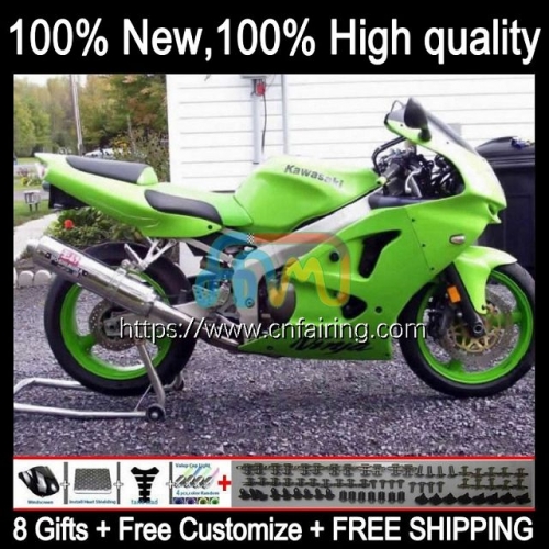 Body Kit For KAWASAKI NINJA ZX 6R 6 R ZX-636 ZX 636 600CC 600 CC Bodywork ZX-6R ZX600 ZX6R 98 99 Gloss Green ZX600C ZX636 1998 1999 Fairings 97HM.10