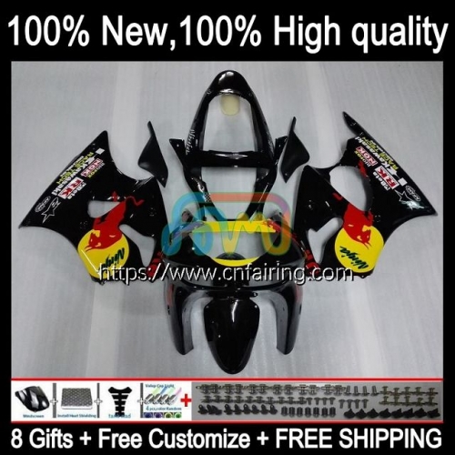 Body Kit For KAWASAKI NINJA ZX 6R 6 R ZX-636 ZX 636 Red hot Bull 600CC 600 CC Bodywork ZX-6R ZX600 ZX6R 98 99 ZX600C ZX636 1998 1999 Fairings 97HM.44