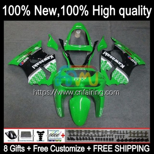 Body Kit For KAWASAKI NINJA ZX 6R 6 R ZX-636 ZX 636 600CC 600 CC Bodywork ZX-6R ZX600 ZX6R 98 99 ZX600C ZX636 1998 1999 Fairings Factory green 97HM.35