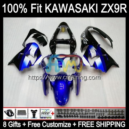 Injection Blue black Mold Body For KAWASAKI NINJA ZX-900 ZX900 C ZX 9R 900CC 2002 2003 Bodywork ZX-9R ZX 9 R 900 CC ZX9R 02 03 OEM Fairing 100HM.77