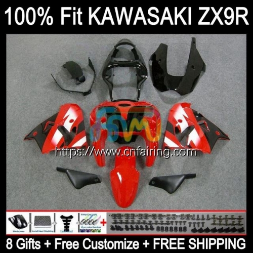 OEM Injection Mold For KAWASAKI NINJA ZX900 C ZX 9R 900CC Body ZX-9R ZX 9 R 900 CC Bodywork ZX9R 02 03 ZX-900 2002 2003 Fairing Factory Red 100HM.11