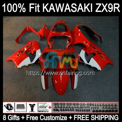 OEM Injection Mold For KAWASAKI NINJA ZX900 C ZX 9R 900CC Body ZX-9R ZX 9 R 900 CC Stock Red Bodywork ZX9R 02 03 ZX-900 2002 2003 Fairing 100HM.34