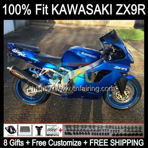 OEM Injection Mold For KAWASAKI NINJA ZX-9R ZX 9 R 900 CC Gloss blue 1998 1999 Bodywork ZX 9R 900CC Body ZX900 C ZX-900 ZX9R 98 99 Fairing 101HM.69