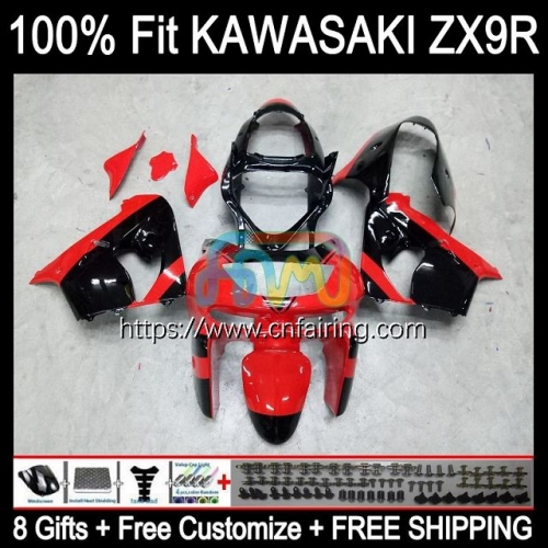 Injection Mold Body For KAWASAKI NINJA ZX 9 R 900 CC ZX-900 Bodywork ZX 9R 900CC ZX900 Stock Red C ZX9R 98 99 ZX-9R 1998 1999 OEM Fairing 101HM.15