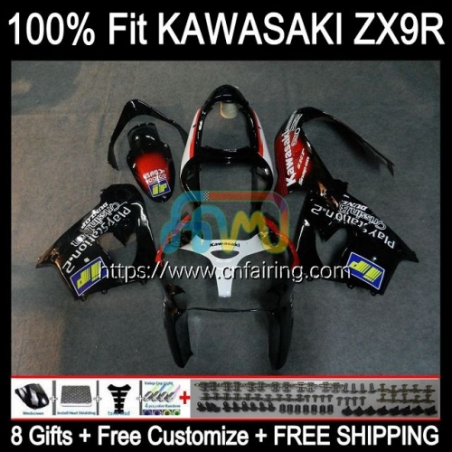 Injection Mold Bodys For KAWASAKI NINJA ZX-900 ZX 9R 900CC Bodywork ZX-9R ZX 9 R 900 CC Black red hot ZX9R 00 01 ZX900 2000 2001 OEM Fairings 99HM.25