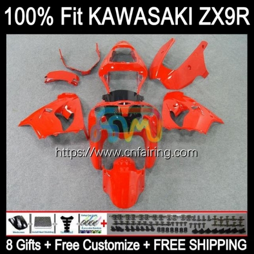 Injection Mold Bodys For KAWASAKI NINJA ZX-900 Light Red hot ZX 9R 900CC Bodywork ZX-9R ZX 9 R 900 CC ZX9R 00 01 ZX900 2000 2001 OEM Fairings 99HM.3