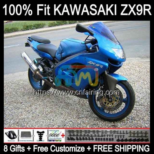 Injection Mold Body For KAWASAKI NINJA ZX 9 R 900 CC ZX-900 Bodywork ZX 9R 900CC ZX900 C ZX9R 98 99 ZX-9R 1998 1999 Factory blue OEM Fairing 101HM.32