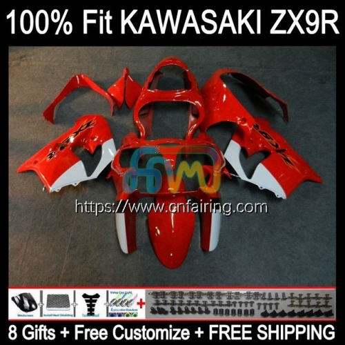 Injection Mold Bodys For KAWASAKI NINJA ZX-900 ZX 9R 900CC Bodywork ZX-9R ZX 9 R 900 CC ZX9R 00 01 ZX900 Stock Red 2000 2001 OEM Fairings 99HM.34