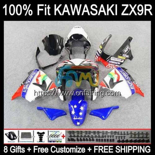 Injection Mold Body For KAWASAKI NINJA ZX 9 R 900 CC ZX-900 Bodywork ZX 9R 900CC ZX900 EUROBET hot C ZX9R 98 99 ZX-9R 1998 1999 OEM Fairing 101HM.5