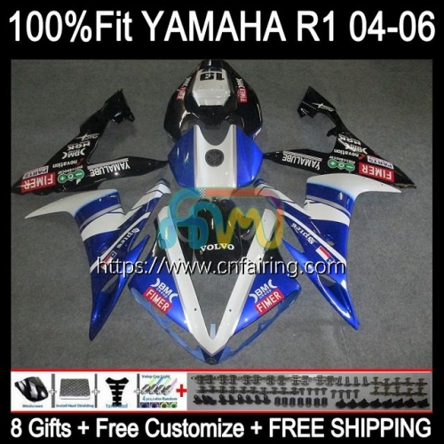 Body Kit Injection For YAMAHA YZF R1 1000CC YZF R 1 1000 CC YZF-R1 YZF1000 YZFR1 04 05 06 YZF-1000 2004 2005 2006 OEM Fairings Factory blue 104HM.32