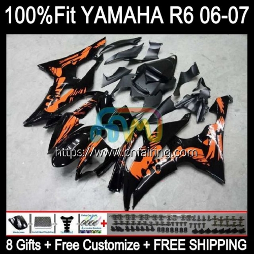 Body Injection Mold For YAMAHA Graffiti New YZF-R6 YZF600 YZF R6 600CC YZF 600 R 6 CC Bodywork YZFR6 06 07 YZF-600 2006 2007 OEM Fairing Kit 102HM.42