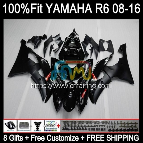 Injection Body For YAMAHA YZF-R6 YZF600 Stock Black YZF R6 600 R 6 CC YZFR6 08 09 10 11 12 600CC YZF-600 2013 2014 2015 2016 OEM Fairing Kit 103HM.36