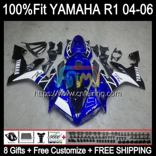 Injection Bodys For YAMAHA YZF-R1 YZF-1000 YZF R 1 Stock Blue 1000 CC 2004 2005 2006 YZF1000 YZF R1 1000CC YZFR1 04 05 06 OEM Fairing Kit 104HM.59