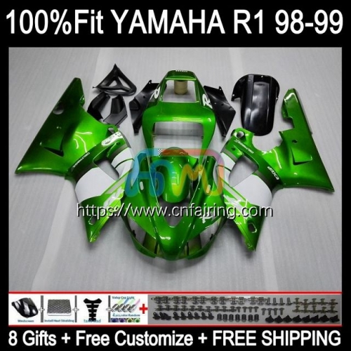 Injection Body For YAMAHA YZF-R1 YZF-1000 YZF R1 1000CC YZF R 1 1000 CC Bodywork Metallic hot YZFR1 98 99 YZF1000 1998 1999 OEM Fairings Kit 105HM.29