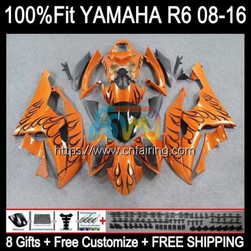 OEM Injection For YAMAHA YZF R6 600 R Dark Orange 6 600CC 2008 2009 2010 2011 2012 Body YZF600 YZF-R6 YZF-600 YZFR6 08 13 14 15 16 Fairings 103HM.54