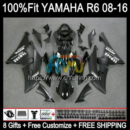 Injection Body For YAMAHA YZF-R6 Matte black YZF600 YZF R6 600 R 6 CC YZFR6 08 09 10 11 12 600CC YZF-600 2013 2014 2015 2016 OEM Fairing Kit 103HM.9