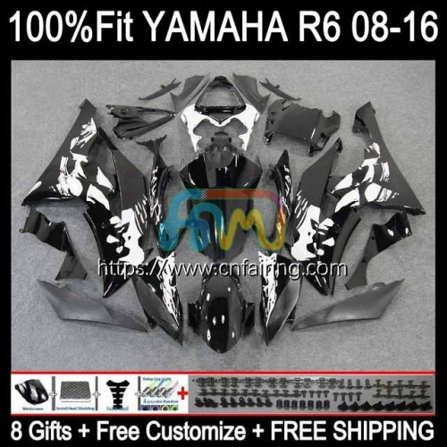 Injection Body For YAMAHA Graffiti Blk YZF-R6 YZF600 YZF R6 600 R 6 CC YZFR6 08 09 10 11 12 600CC YZF-600 2013 2014 2015 2016 OEM Fairing Kit 103HM.8