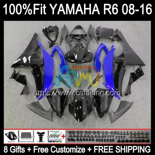 Injection Body For YAMAHA YZF-R6 YZF600 YZF R6 600 R 6 CC YZFR6 08 09 10 11 12 600CC YZF-600 2013 2014 2015 2016 OEM Blue black Fairing Kit 103HM.17