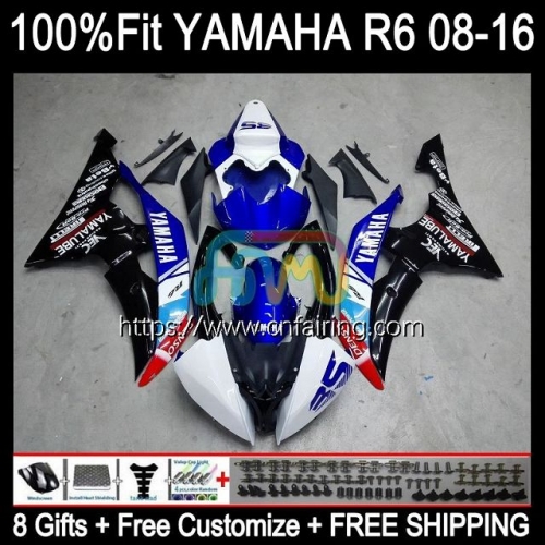 Injection Body For YAMAHA YZF-R6 YZF600 YZF R6 600 R 6 CC YZFR6 08 09 10 11 12 Blue black 600CC YZF-600 2013 2014 2015 2016 OEM Fairing Kit 103HM.40