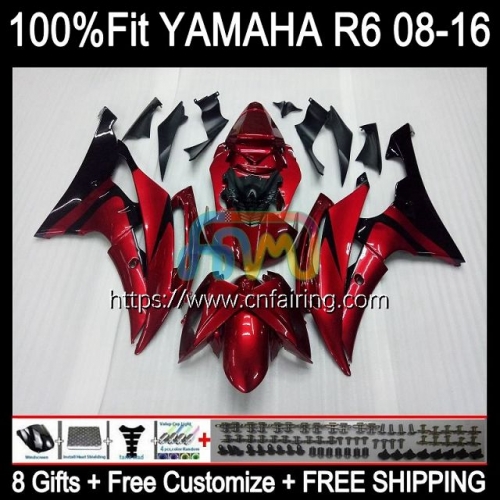 OEM Injection For YAMAHA YZF Metallic Red R6 600 R 6 600CC 2008 2009 2010 2011 2012 Body YZF600 YZF-R6 YZF-600 YZFR6 08 13 14 15 16 Fairings 103HM.49