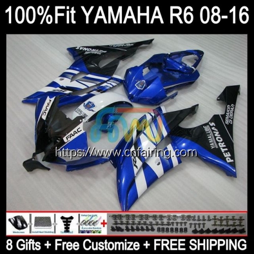 OEM Injection For YAMAHA YZF R6 600 R 6 600CC 2008 2009 2010 2011 2012 Black blue Body YZF600 YZF-R6 YZF-600 YZFR6 08 13 14 15 16 Fairings 103HM.71