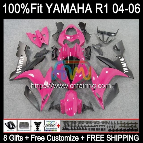 Body Light Pink Kit Injection For YAMAHA YZF R1 1000CC YZF R 1 1000 CC YZF-R1 YZF1000 YZFR1 04 05 06 YZF-1000 2004 2005 2006 OEM Fairing 104HM.2