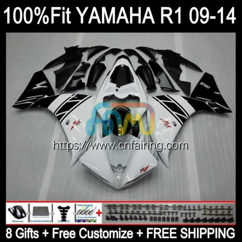 Injection For YAMAHA YZF-R1 YZF-1000 YZF R 1 1000 CC R1 1000CC Body YZFR1 09 10 11 12 White black YZF1000 C 2009 2010 2011 2012 OEM Fairing 108HM.64