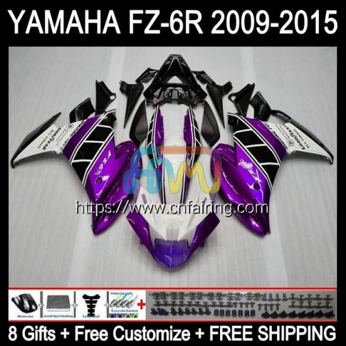 Body For YAMAHA FZ-6R FZ 6R 6 White Purple R 6N 2009 2010 2011 2012 2013 2014 2015 Bodywork FZ6R FZ6N FZ6 R 09 10 11 12 13 14 15 Fairing Kit 107HM.60