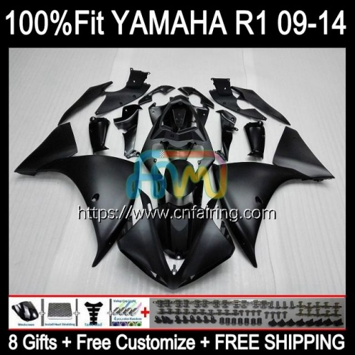 Injection Mold For YAMAHA YZF R1 1000CC 13-14 YZF-1000 YZF R 1 1000 CC Matte Black Body YZFR1 13 14 YZF1000 C YZF-R1 2013 2014 OEM Fairings 109HM.70