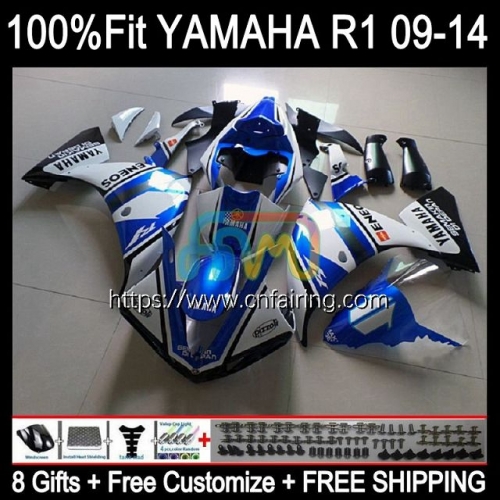 OEM Injection For YAMAHA YZF R 1 1000 CC R1 1000CC 2009 2010 2011 2012 Body YZF1000 C YZF-R1 YZF-1000 YZFR1 White blue 09 10 11 12 Fairing 108HM.72