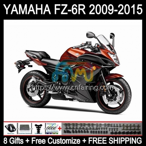 Body Kit For YAMAHA FZ6N FZ6 R FZ 6R 6 R 6N Bodywork FZ6R Orange Black 09 10 11 12 13 14 15 FZ-6R 2009 2010 2011 2012 2013 2014 2015 Fairing 107HM.27