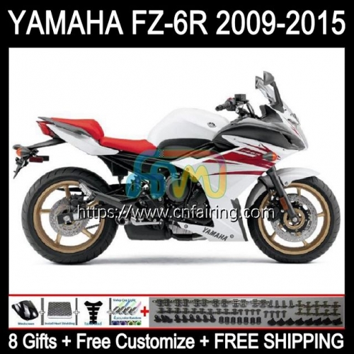 Body Kit For YAMAHA FZ6N FZ6 R FZ 6R 6 R 6N Bodywork FZ6R 09 10 11 12 13 14 15 FZ-6R 2009 2010 2011 2012 2013 2014 2015 Red white Fairing 107HM.13