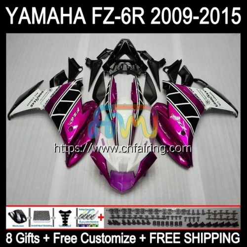 Body For YAMAHA FZ-6R FZ 6R 6 R 6N 2009 2010 2011 2012 2013 2014 2015 Bodywork FZ6R FZ6N FZ6 R 09 10 11 12 13 14 15 Fairing Pink White Kit 107HM.61