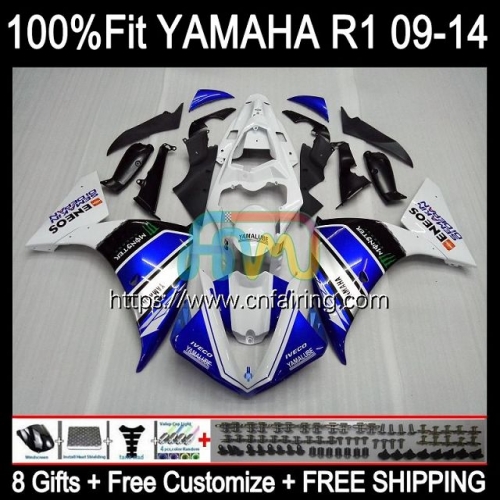 OEM Injection For YAMAHA YZF White blue R 1 1000 CC R1 1000CC 2009 2010 2011 2012 Body YZF1000 C YZF-R1 YZF-1000 YZFR1 09 10 11 12 Fairing 108HM.80