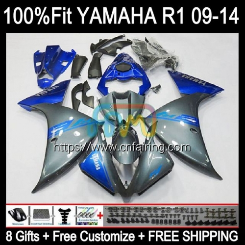 OEM Injection For YAMAHA YZF R 1 1000 CC R1 1000CC 2009 2010 2011 2012 Body YZF1000 Grey blue C YZF-R1 YZF-1000 YZFR1 09 10 11 12 Fairing 108HM.89