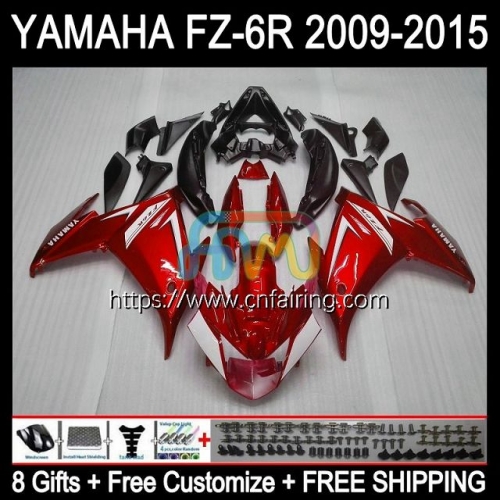 Body For YAMAHA FZ-6R FZ 6R 6 R 6N 2009 2010 2011 2012 2013 2014 2015 Bodywork FZ6R Metallic Red FZ6N FZ6 R 09 10 11 12 13 14 15 Fairing Kit 107HM.76