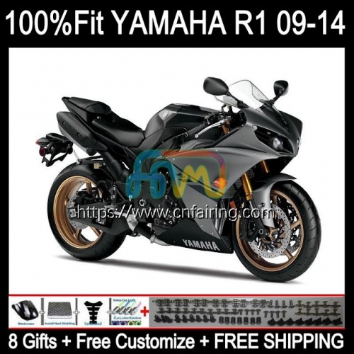 Injection Mold For YAMAHA YZF R1 1000CC 13-14 YZF-1000 YZF R 1 1000 CC Body YZFR1 13 14 YZF1000 C YZF-R1 2013 2014 OEM Glossy Grey Fairings 109HM.21