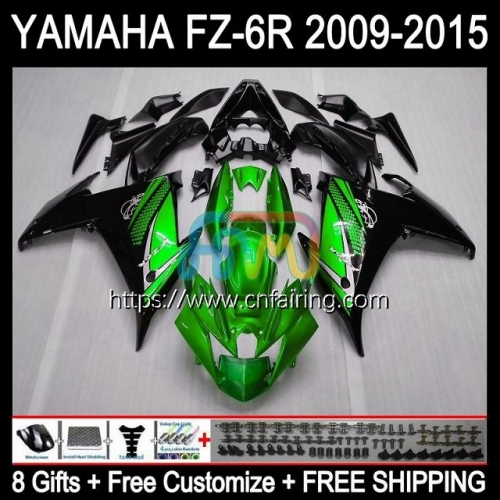Body For YAMAHA FZ-6R FZ 6R 6 R 6N 2009 2010 2011 2012 2013 2014 2015 Bodywork FZ6R FZ6N FZ6 Gloss Green R 09 10 11 12 13 14 15 Fairing Kit 107HM.64