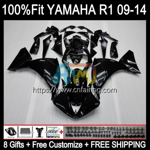 Injection For YAMAHA YZF-R1 YZF-1000 YZF R 1 1000 CC R1 1000CC Body YZFR1 09 10 11 12 YZF1000 Gloss Black C 2009 2010 2011 2012 OEM Fairing 108HM.65