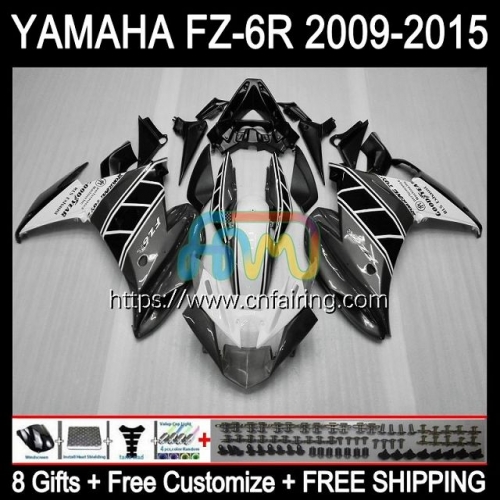 Body For YAMAHA FZ-6R FZ 6R 6 R 6N 2009 2010 2011 2012 2013 2014 2015 Bodywork FZ6R FZ6N FZ6 R 09 10 11 12 13 14 15 Fairing Kit White Grey 107HM.63