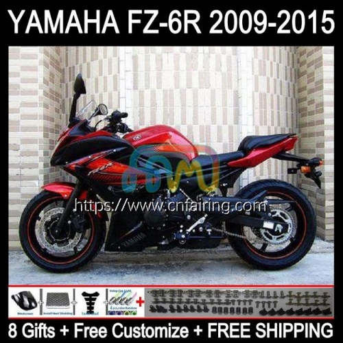 Body Kit For YAMAHA FZ6N FZ6 R FZ 6R 6 R 6N Bodywork FZ6R 09 10 11 12 13 14 15 FZ-6R 2009 2010 2011 2012 2013 2014 2015 Red Black hot Fairing 107HM.40
