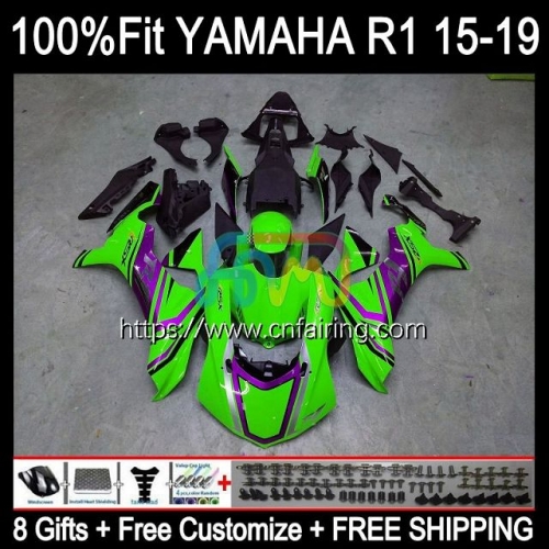 OEM Light Green Injection For YAMAHA YZF R 1 1000 C R1 1000CC 2015 2016 2017 2018 2019 YZF1000 YZF-R1 YZF-1000 YZFR1 15 16 17 18 19 Fairing 112HM.85